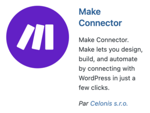 extension make connector pour wordpress