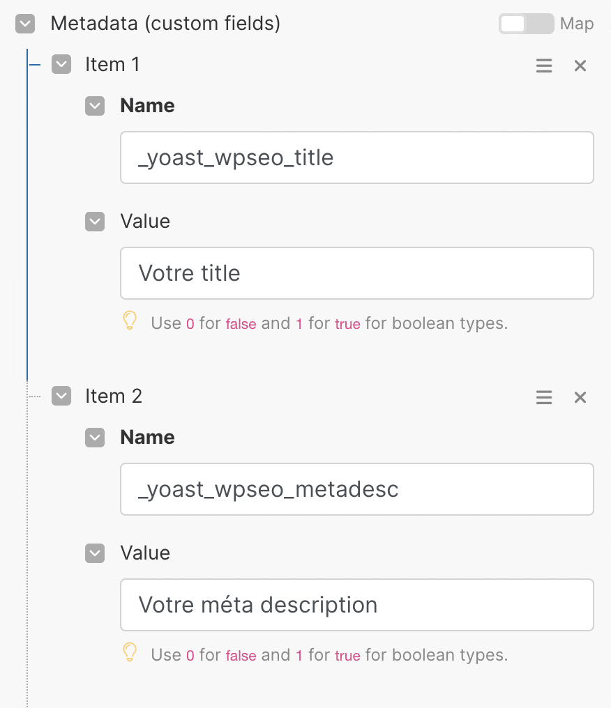 title et meta description wordpress dans make avec yoast